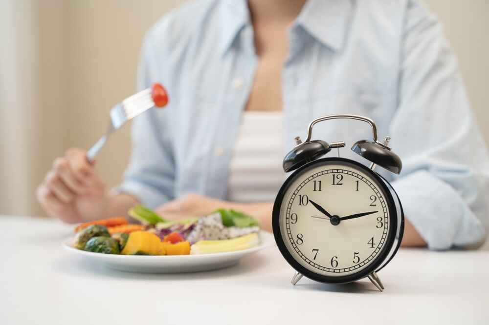 Woman Having Balanced Meal During Eating Window